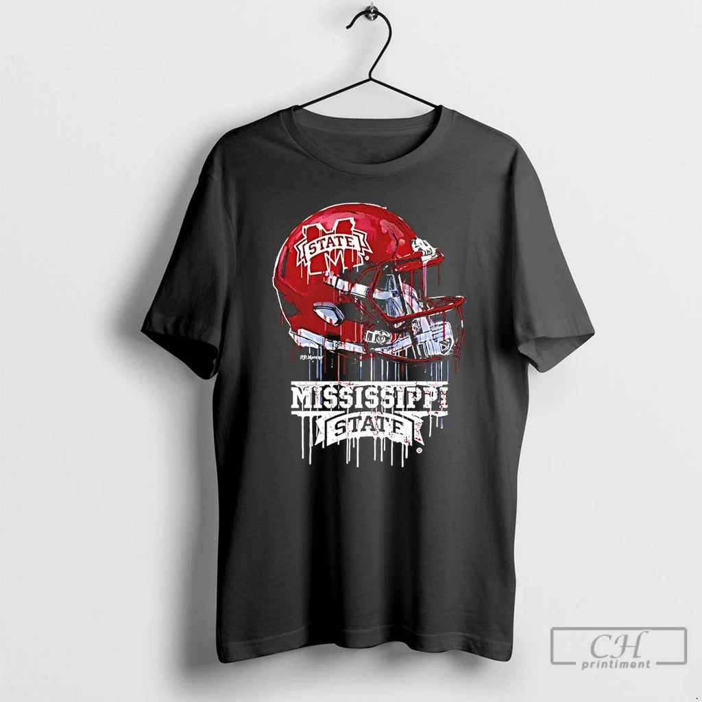 Classic Mississippi State Bulldogs Vive La Fete Dripping Football Helmet T-Shirts, Hoodie, Sweatshirt | PopFlextees.com