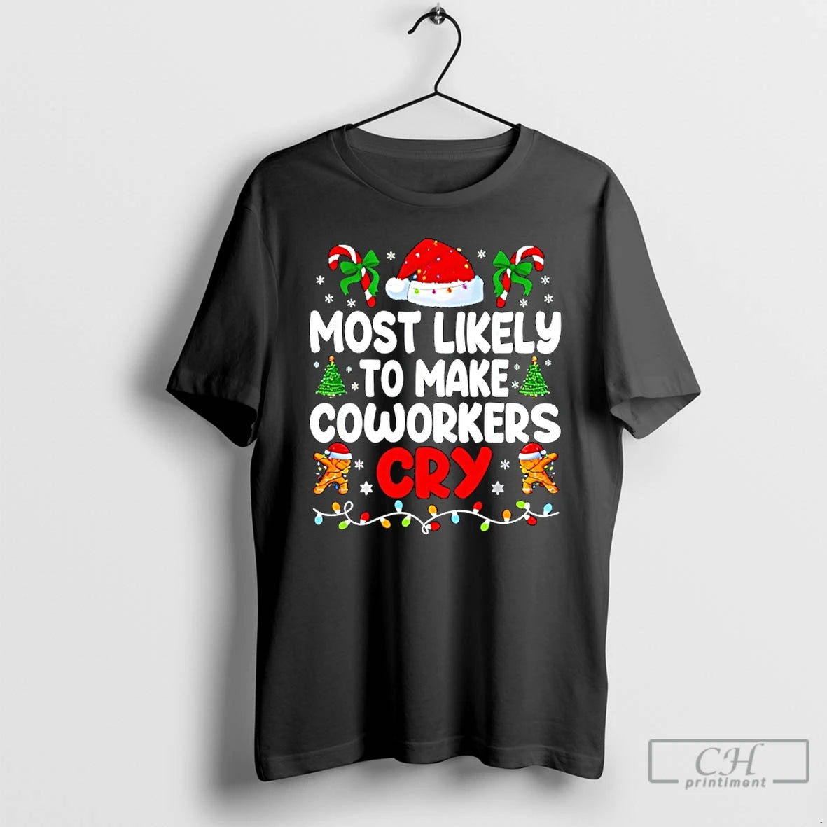 Classic Most Likely To Make Coworker Cry Matching Office Xmas T-Shirts, Hoodie, Sweatshirt | PopFlextees.com