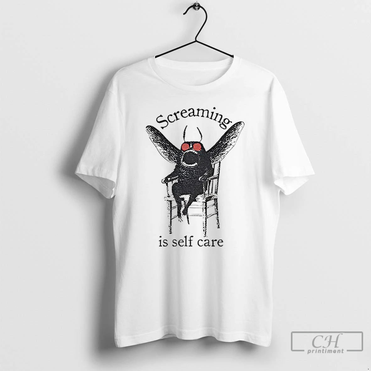 Classic Mothman Shenanigan Screaming Is Self Care T-Shirts, Hoodie, Sweatshirt | PopFlextees.com
