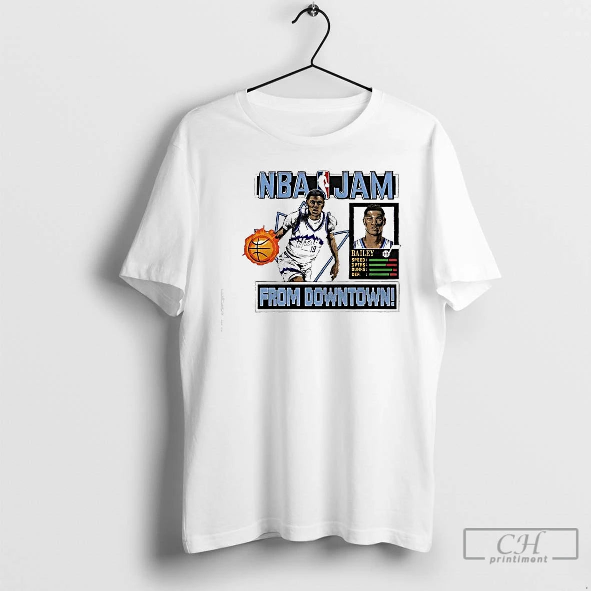 Classic Nba Jam Utah Jazz Ace Bailey From Downtown T-Shirts, Hoodie, Sweatshirt | PopFlextees.com