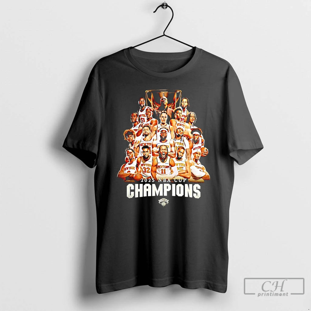 Classic Ny Knicks Emirates Nba Cup Champions 2025 Team Collage T-Shirts, Hoodie, Sweatshirt | PopFlextees.com