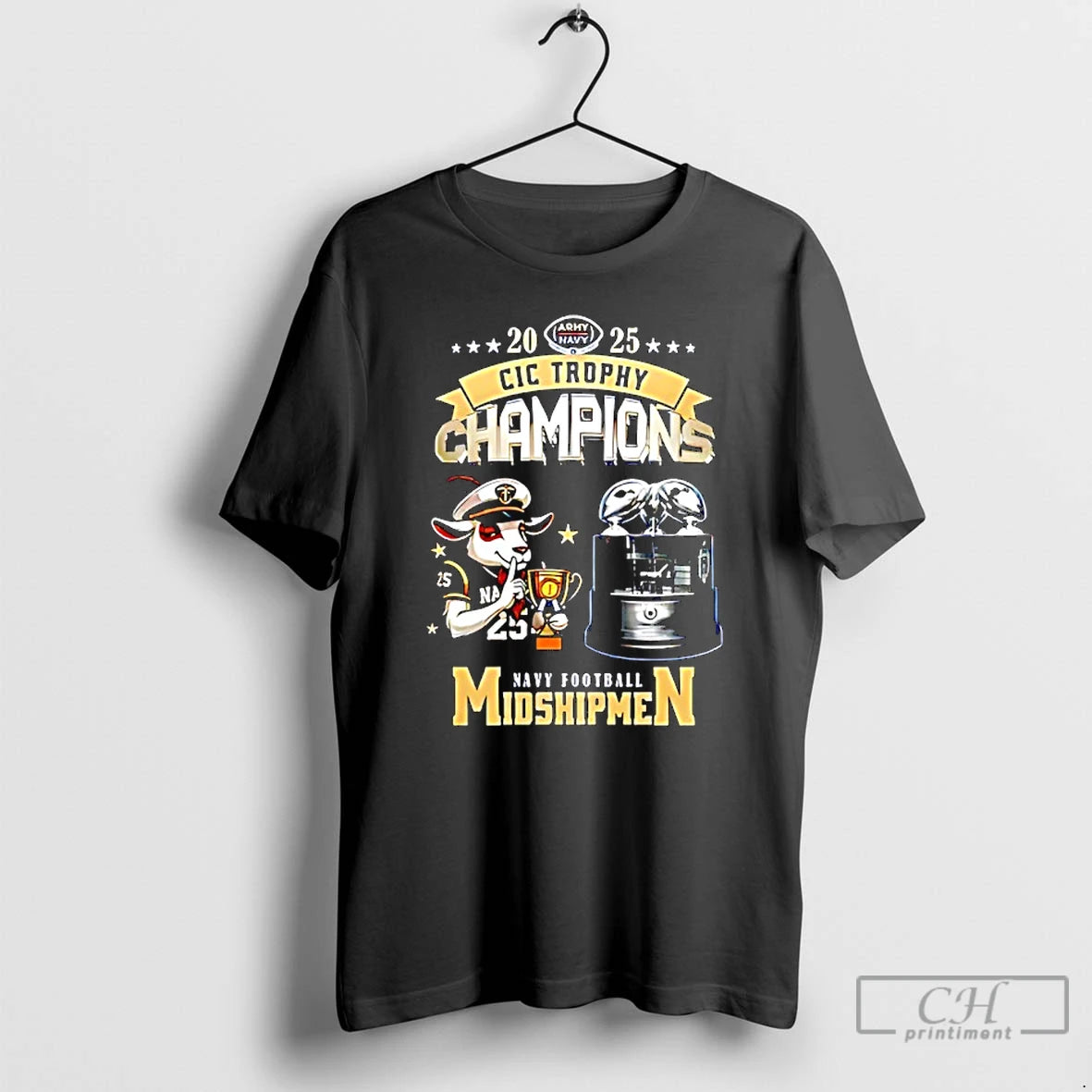 Classic Navy Midshipmen 2025 Commander In Chiefs Trophy Champions T-Shirts, Hoodie, Sweatshirt | PopFlextees.com
