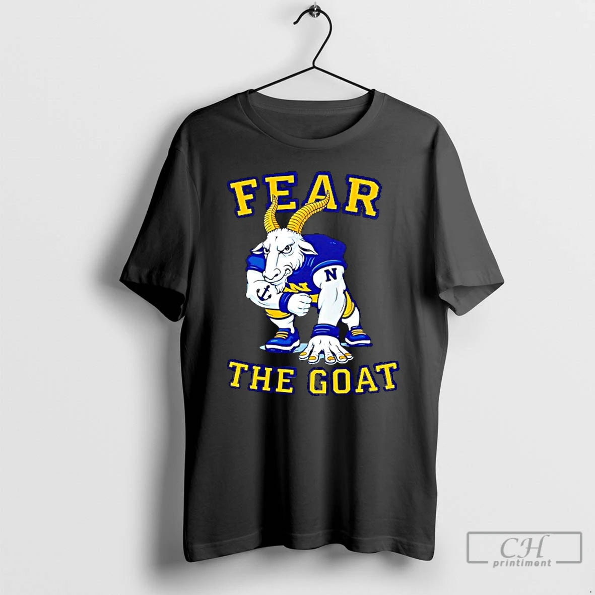 Classic Navy Midshipmen Football Mascot Fear The Goat Funny T-Shirts, Hoodie, Sweatshirt | PopFlextees.com