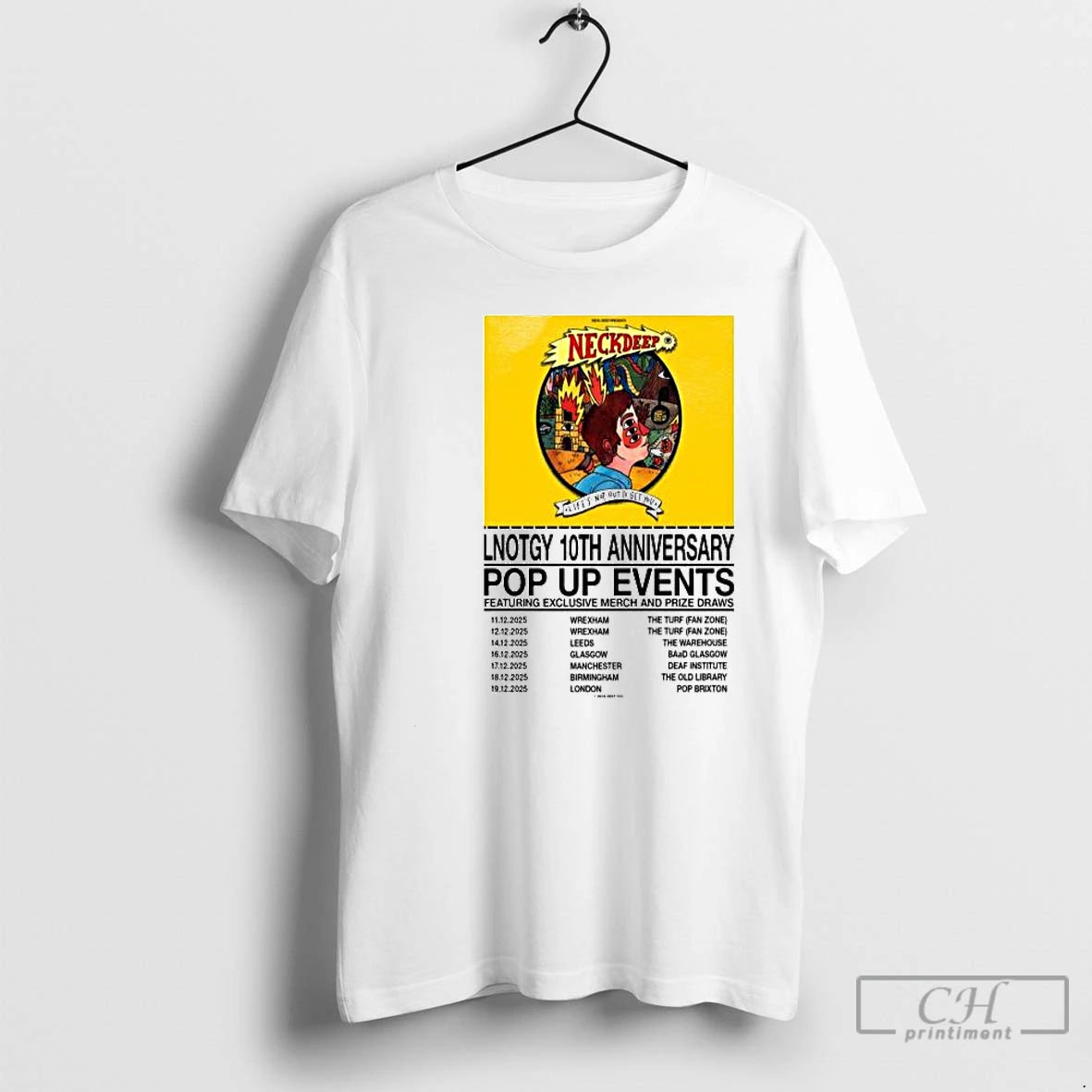Classic Neck Deep December Tour 2025 Circle White T-Shirts, Hoodie, Sweatshirt | PopFlextees.com