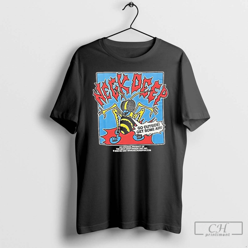 Classic Neck Deep Go Outside Get Some Air Graphic T-Shirts, Hoodie, Sweatshirt | PopFlextees.com