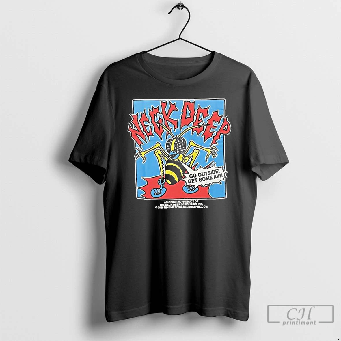 Classic Neck Deep Go Outside Get Some Air Graphic T-Shirts, Hoodie, Sweatshirt | PopFlextees.com
