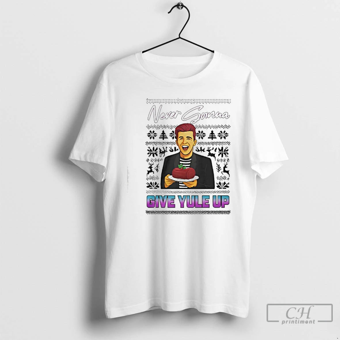 Classic Never Gonna Give Yule Up Rick Astley Ugly Christmas T-Shirts, Hoodie, Sweatshirt | PopFlextees.com