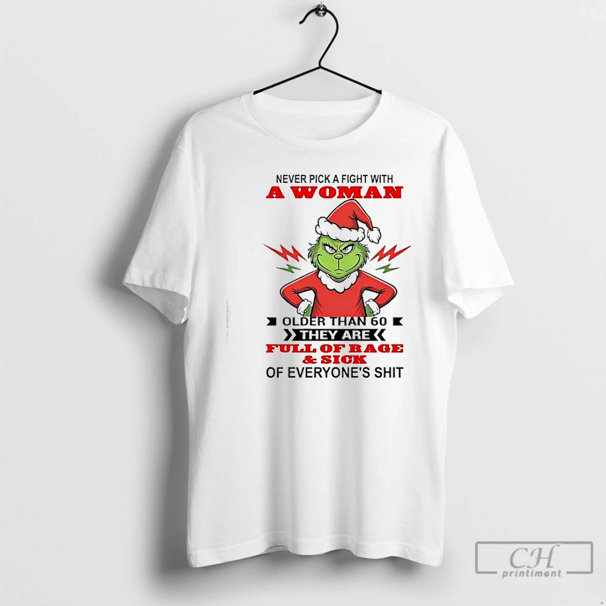 Classic Never Pick A Fight With A Woman Older Than 60 They Are Full Of T-Shirts, Hoodie, Sweatshirt | PopFlextees.com