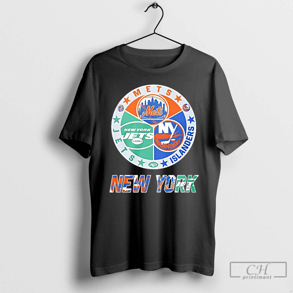 Classic New York Islanders New York Mets New York Jets Mashup Logo T-Shirts, Hoodie, Sweatshirt
