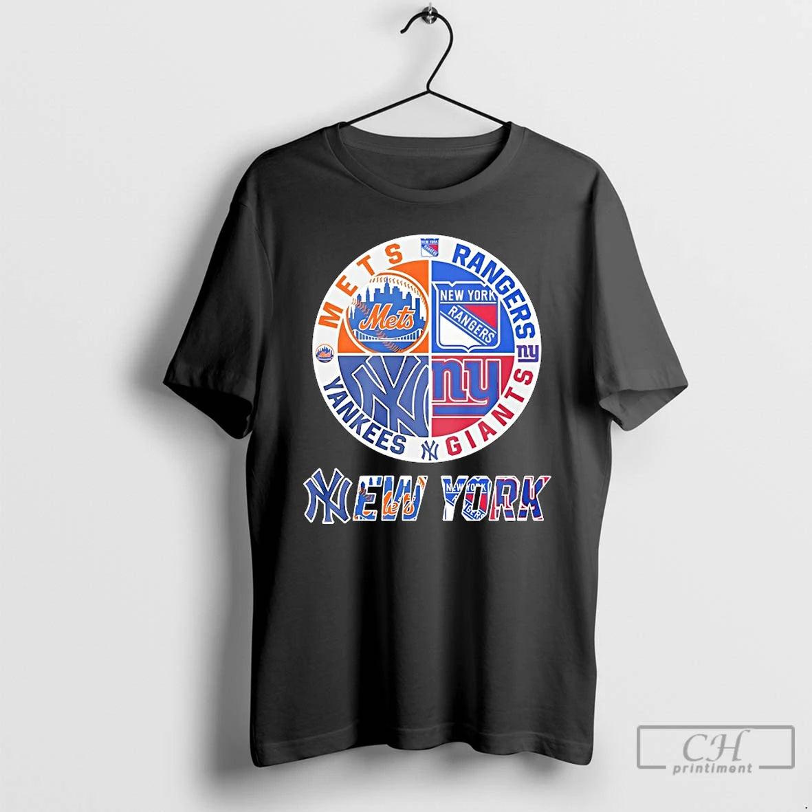 Classic New York Mets New York Rangers New York Yankees New York Giants Mashup Logo T-Shirts, Hoodie, Sweatshirt