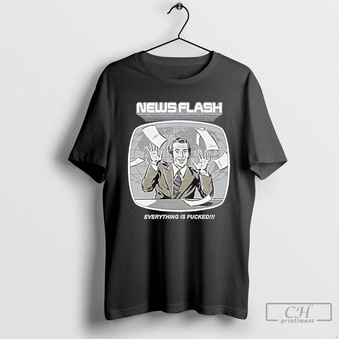 Classic News Flash Everything Is Fucked T-Shirts, Hoodie, Sweatshirt | PopFlextees.com