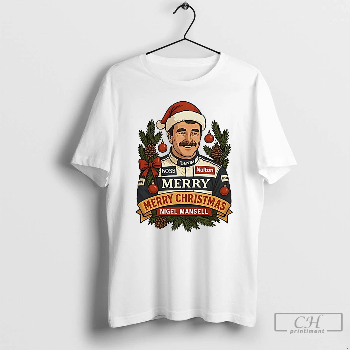 Classic Nigel Mansell Merry Christmas T-Shirts, Hoodie, Sweatshirt | PopFlextees.com