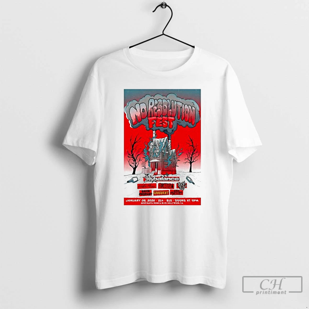 Classic No Resolution Fest 1 8 2026 Hollywood Ca T-Shirts, Hoodie, Sweatshirt | PopFlextees.com