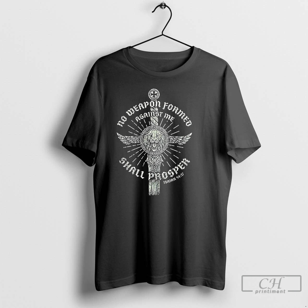 Classic No Weapon Formed Shall Prosper Sword Isaiah 54 17 Christian T-Shirts, Hoodie, Sweatshirt | PopFlextees.com