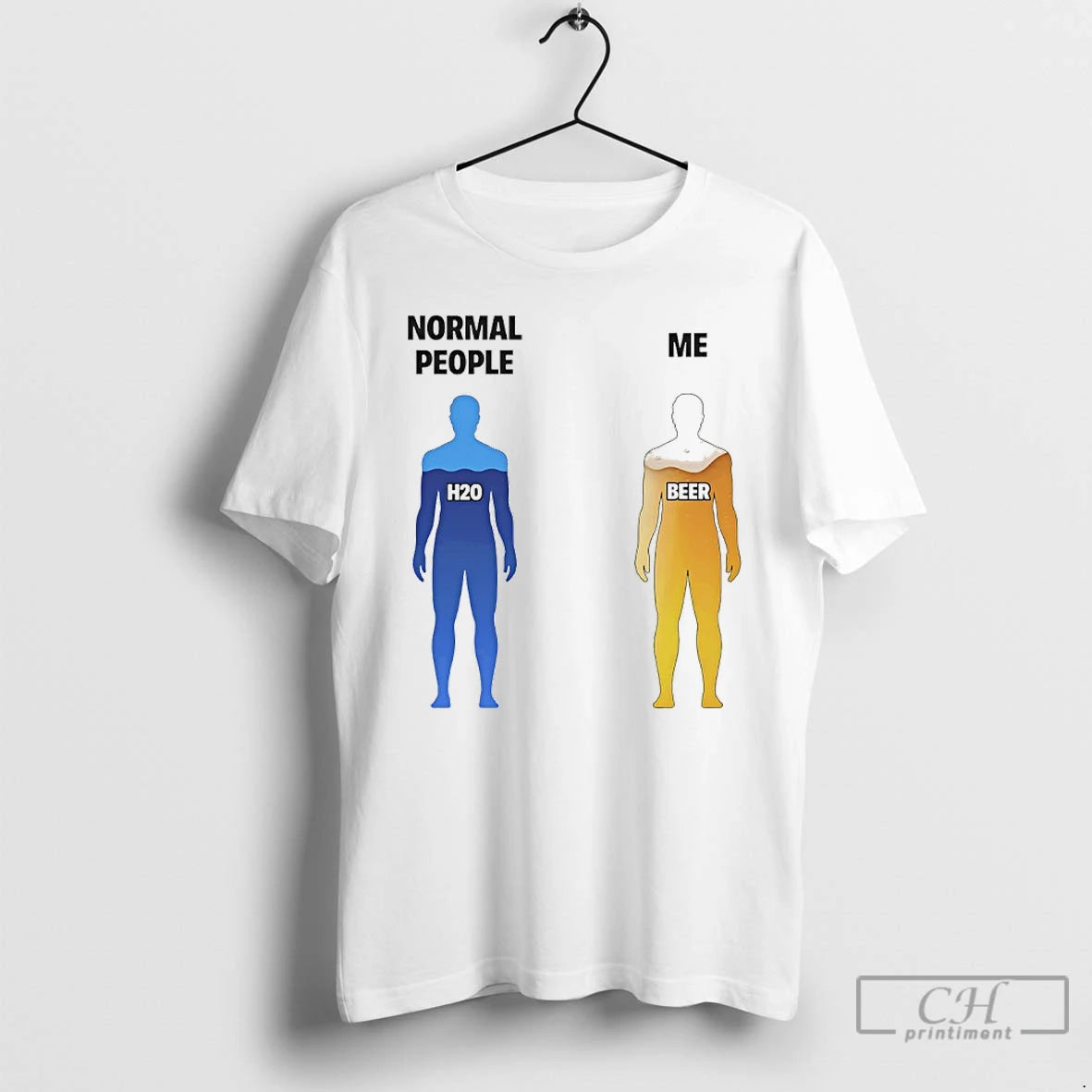 Classic Normal People H2o Vs Me Beer T-Shirts, Hoodie, Sweatshirt | PopFlextees.com