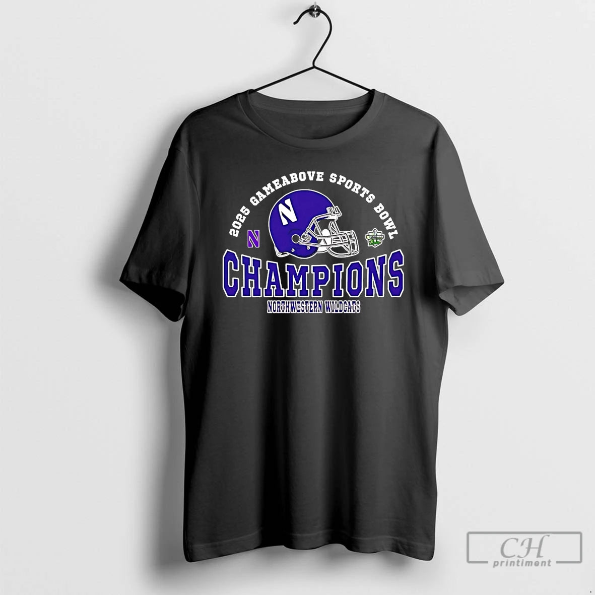 Classic Northwestern Wildcats 2025 Gameabove Sports Bowl Champions Helmet T-Shirts, Hoodie, Sweatshirt | PopFlextees.com