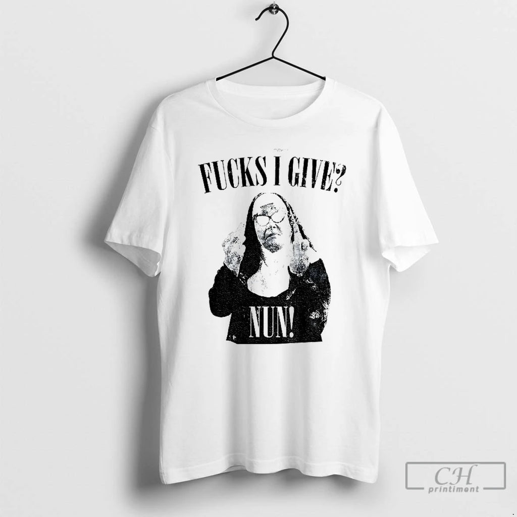 Classic Nun Middle Finger Fucks I Give Nun T-Shirts, Hoodie, Sweatshirt | PopFlextees.com