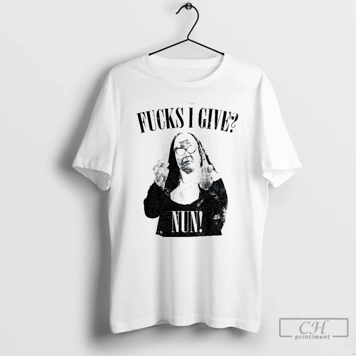 Classic Nun Middle Finger Fucks I Give Nun T-Shirts, Hoodie, Sweatshirt | PopFlextees.com
