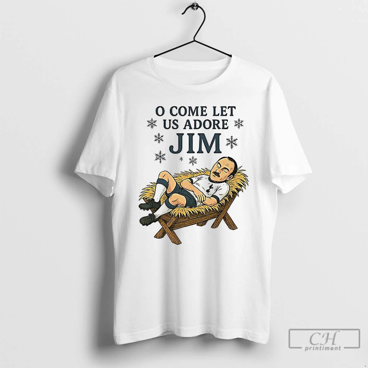 Classic O Come Let Us Adore Jim Tottenham Hotspur Football Christmas T-Shirts, Hoodie, Sweatshirt | PopFlextees.com