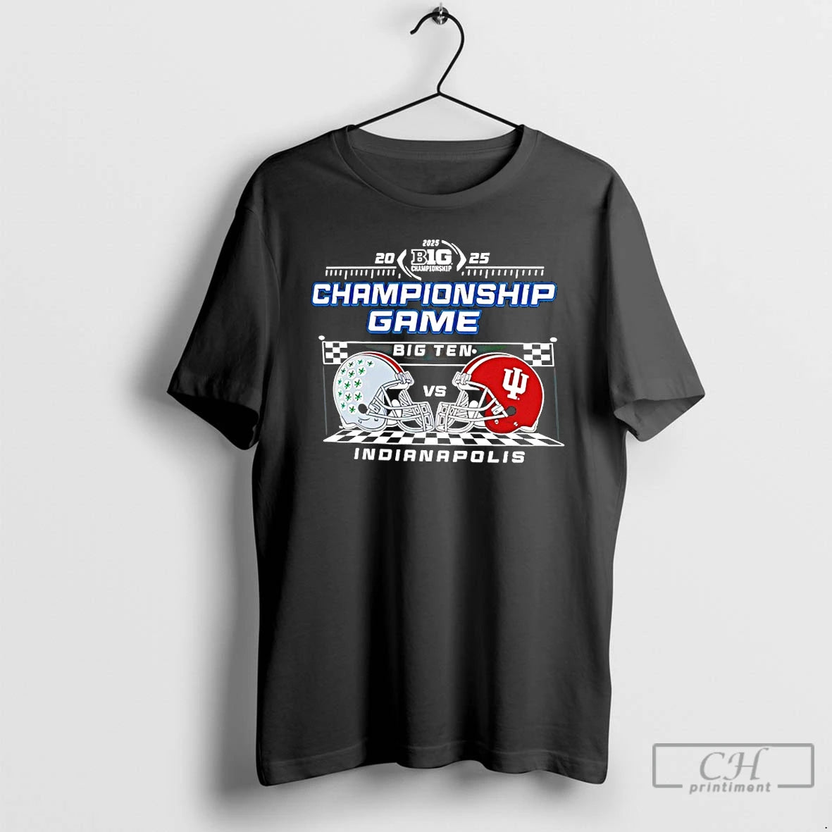 Classic Ohio State Vs Indiana Indianapolis Big Ten 2025 Football Championship Helmets T Shirts Sweater Hoodie, Sweatshirt