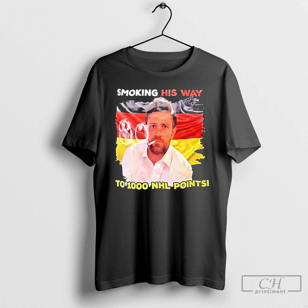 Classic Oilers Leon Draisaitl Smoking His Way To 1000 Nhl Points T-Shirts, Hoodie, Sweatshirt | PopFlextees.com