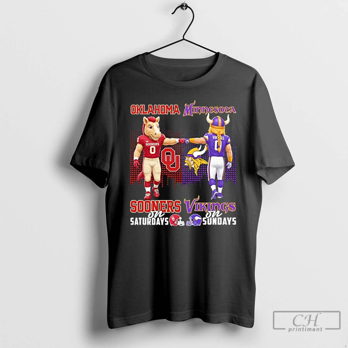Classic Oklahoma Sooners On Saturdays X Minnesota Vikings On Sundays Mascot T-Shirts, Hoodie, Sweatshirt | PopFlextees.com