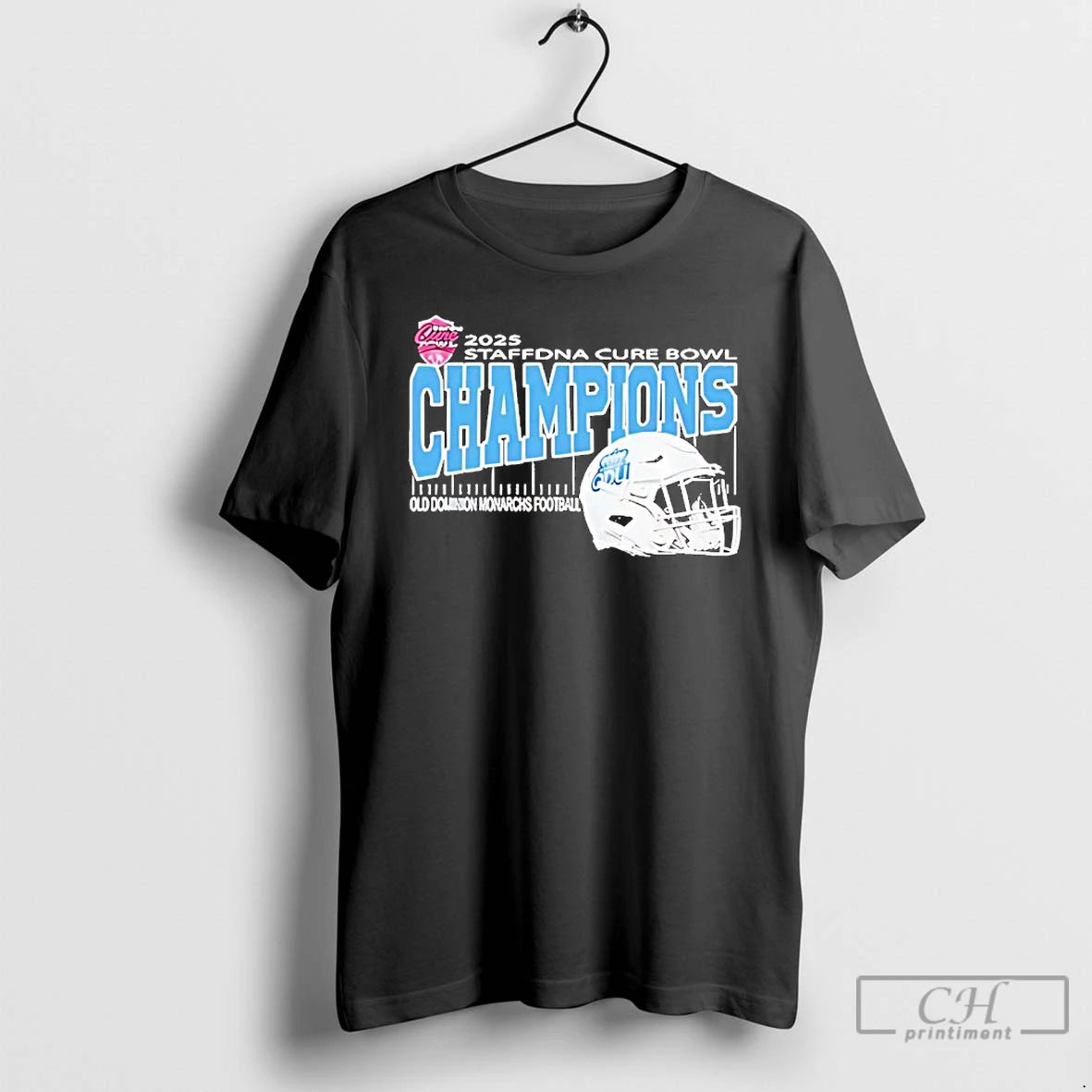 Classic Old Dominion Monarchs 2025 Cure Bowl Champions Helmet T-Shirts, Hoodie, Sweatshirt | PopFlextees.com