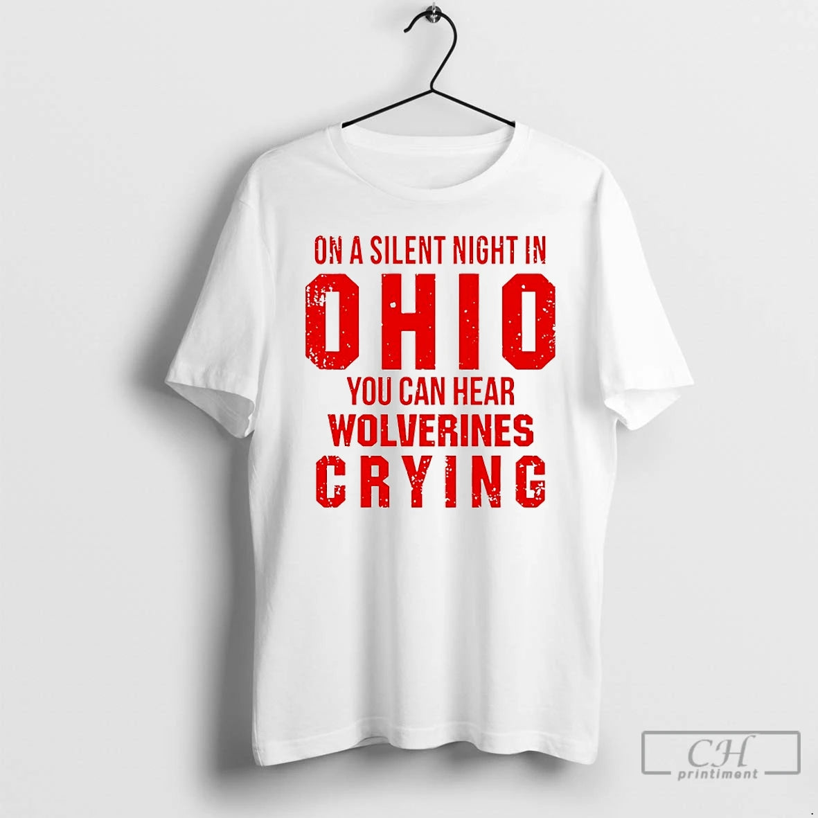 Classic On A Silent Bight In Ohio You Can Hear Wolverines Crying T Shirts Sweater Hoodie, Sweatshirt | PopFlextees.com