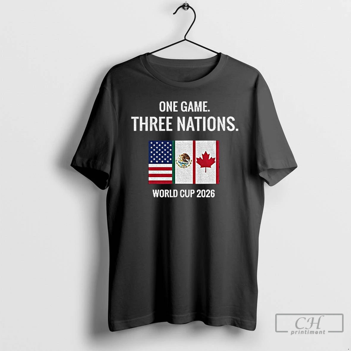 Classic One Game Three Nations World Cup 2026 Flag T-Shirts, Hoodie, Sweatshirt | PopFlextees.com