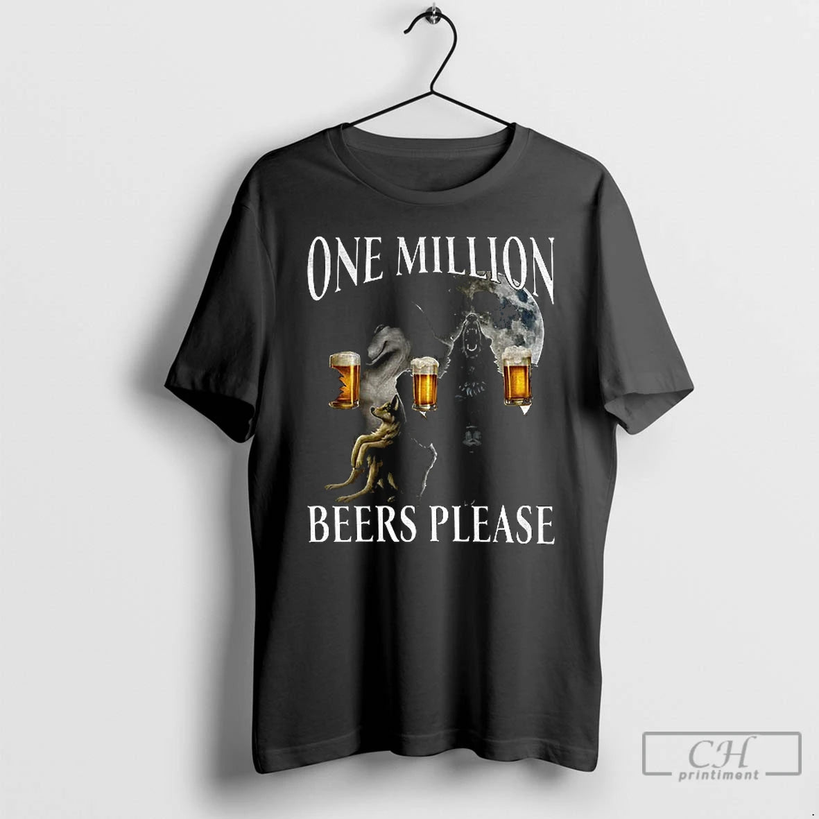 Classic One Million Beers Wolf Meme T-Shirts, Hoodie, Sweatshirt | PopFlextees.com