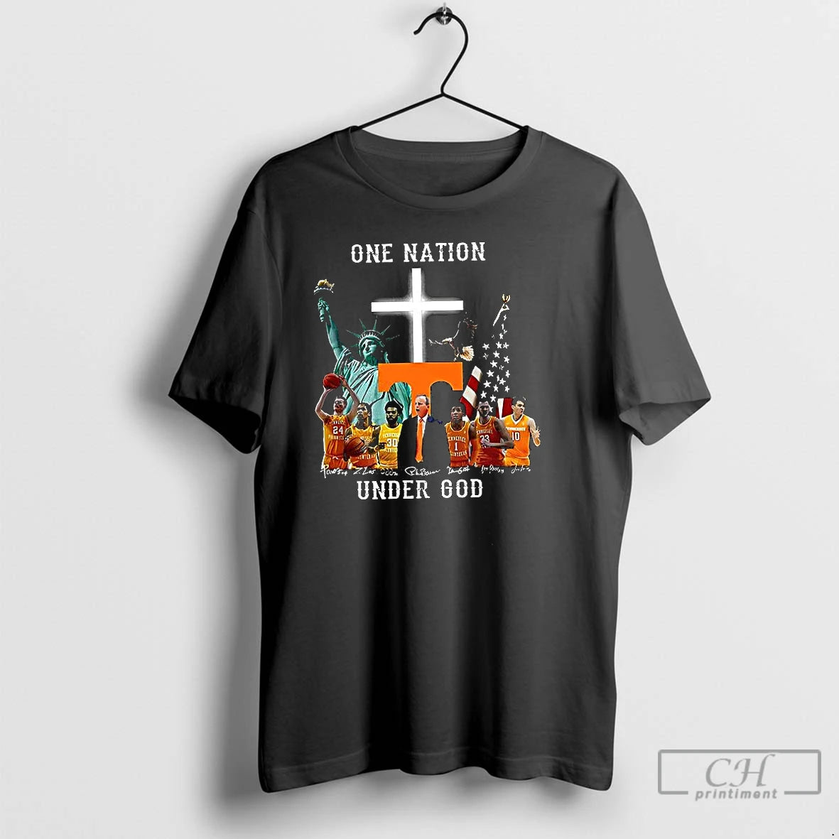 Classic One Nation Under God Tennessee Basketball Signature T-Shirts, Hoodie, Sweatshirt | PopFlextees.com