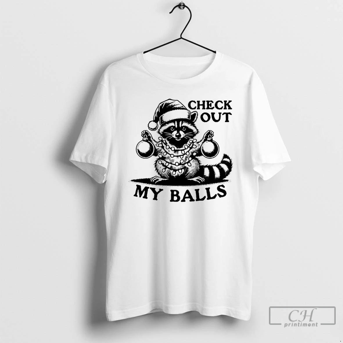 Classic Opossum Santa Check Out My Balls Christmas T-Shirts, Hoodie, Sweatshirt | PopFlextees.com