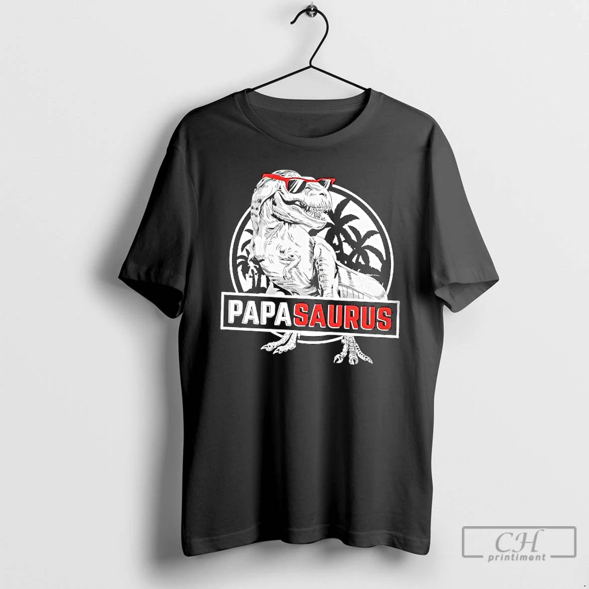Classic Papasaurus T Rex Dinosaur Dad T-Shirts, Hoodie, Sweatshirt | PopFlextees.com