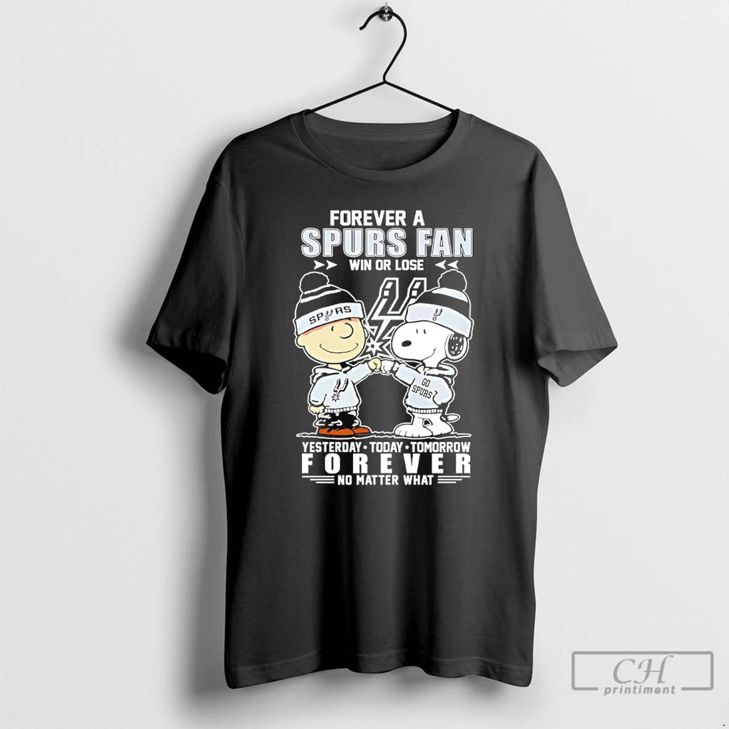Classic Peanuts Forever A Spurs Fan Win Or Lose Yesterday Today Tomorrow Forever No Matter T-Shirts, Hoodie, Sweatshirt