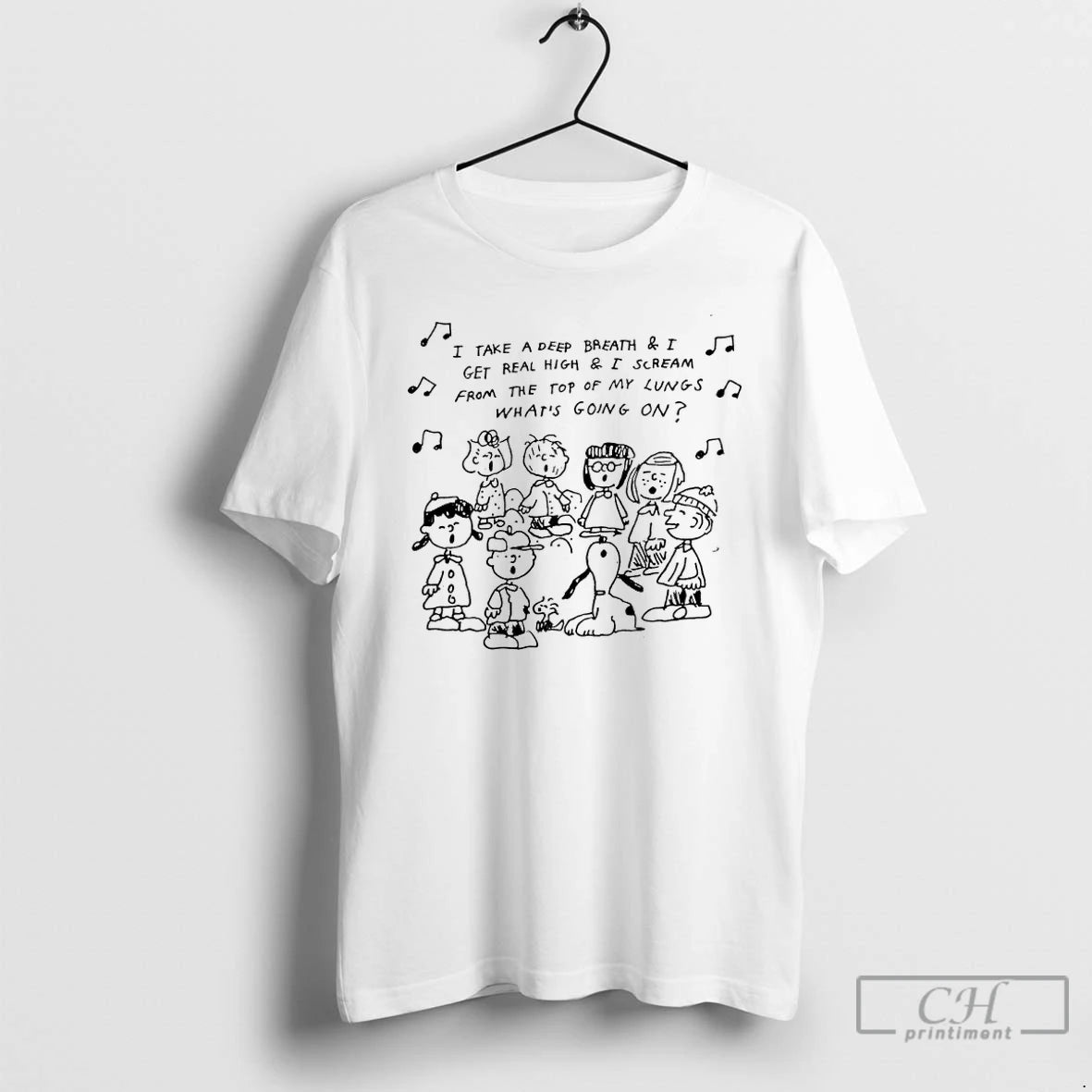 Classic Peanuts Take A Deep Breath And I Get Real High And I Cream From T-Shirts, Hoodie, Sweatshirt | PopFlextees.com