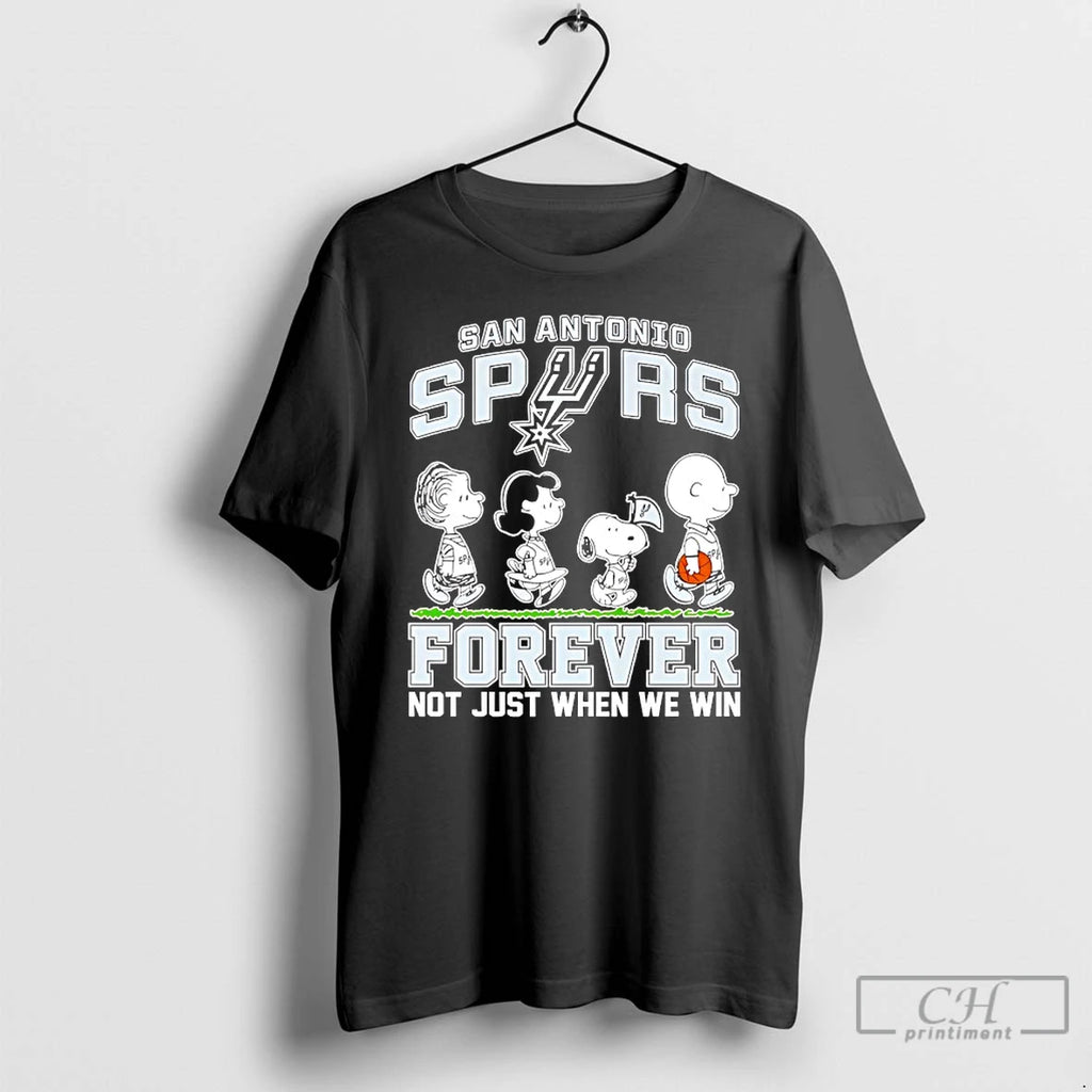 Classic Peanuts X Nba San Antonio Spurs Forever Not Just When We Win T Shirts Hoodie, Sweatshirt | PopFlextees.com