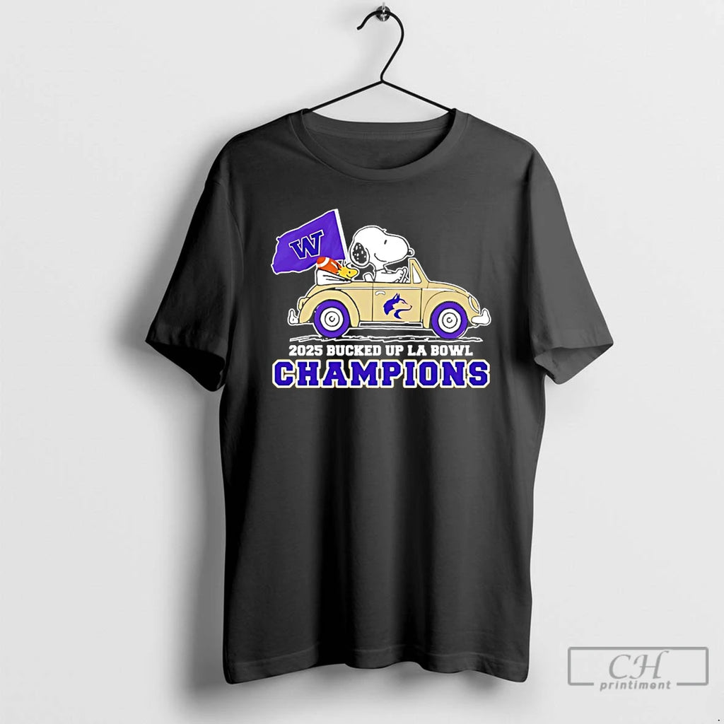 Classic Peanuts X Washington Huskies 2025 Bucked Up La Bowl T-Shirts, Hoodie, Sweatshirt | PopFlextees.com