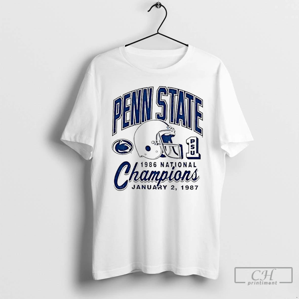 Classic Penn State Nittany Lions 1986 National Champions Helmet T-Shirts, Hoodie, Sweatshirt | PopFlextees.com