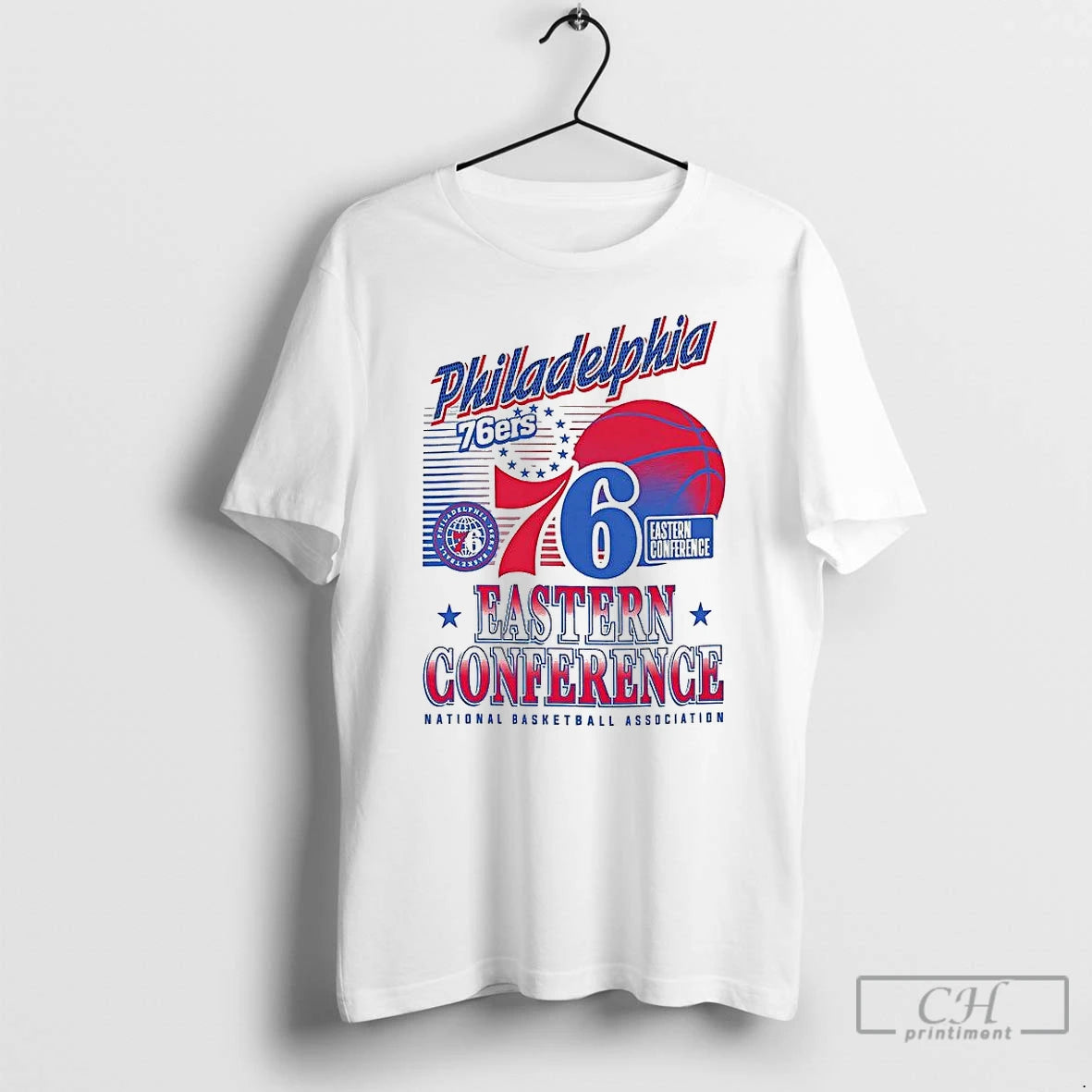 Classic Philadelphia 76ers Nba Eastern Conference Logo And Ball T-Shirts, Hoodie, Sweatshirt | PopFlextees.com