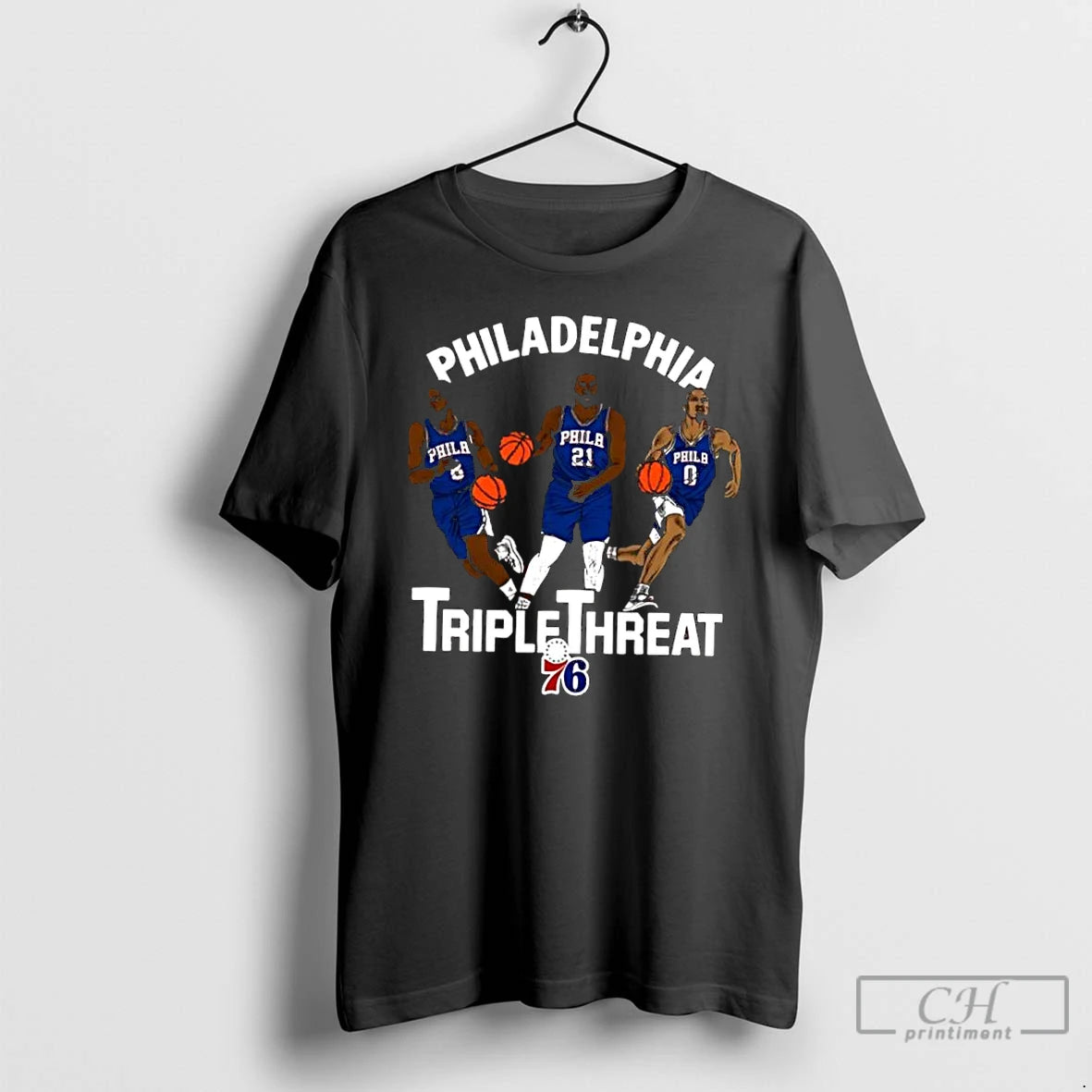 Classic Philadelphia 76ers Triple Threat Player T-Shirts, Hoodie, Sweatshirt | PopFlextees.com