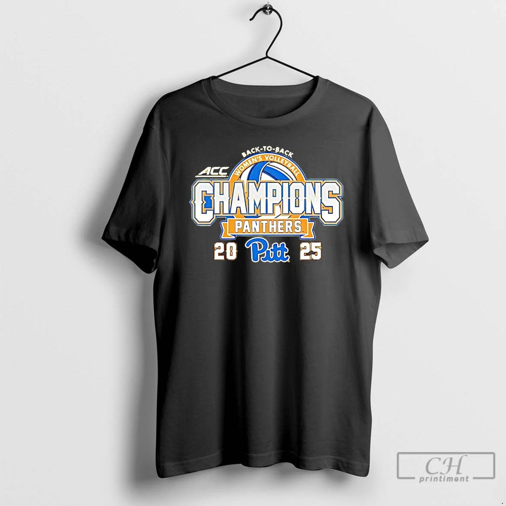 Classic Pitt Panthers 2025 Acc Volleyball Champions Back To Back T-Shirts, Hoodie, Sweatshirt | PopFlextees.com