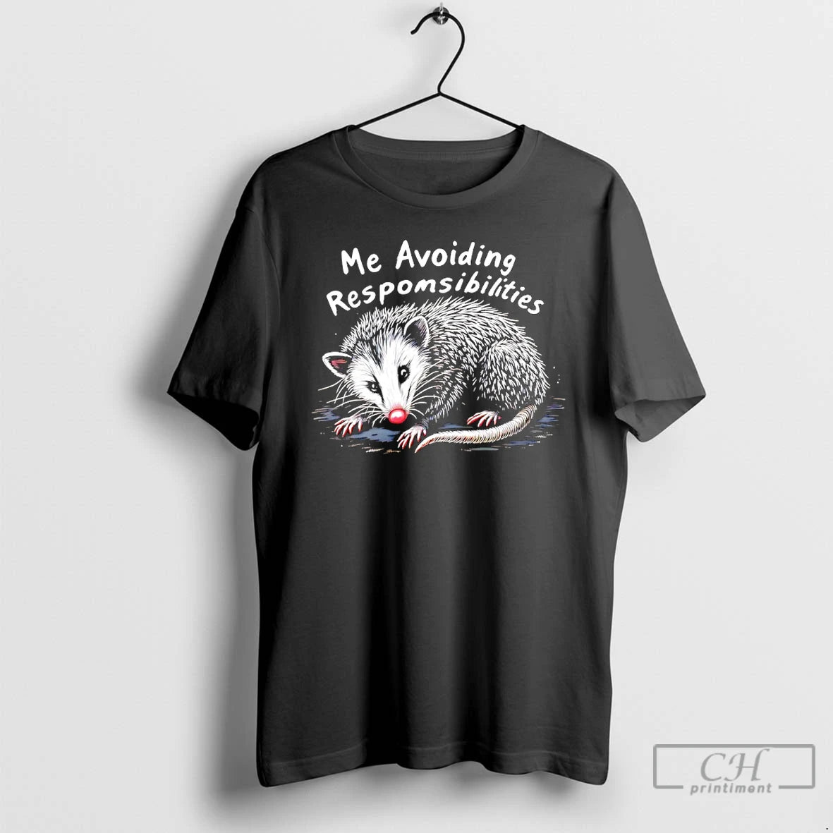 Classic Possum Me Avoiding Responsibilities T-Shirts, Hoodie, Sweatshirt | PopFlextees.com