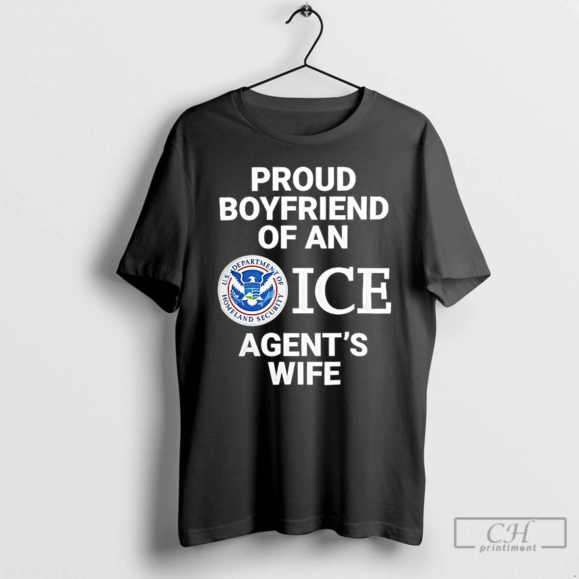 Classic Proud Boyfriend Of An Ice Agents Wife T-Shirts, Hoodie, Sweatshirt | PopFlextees.com