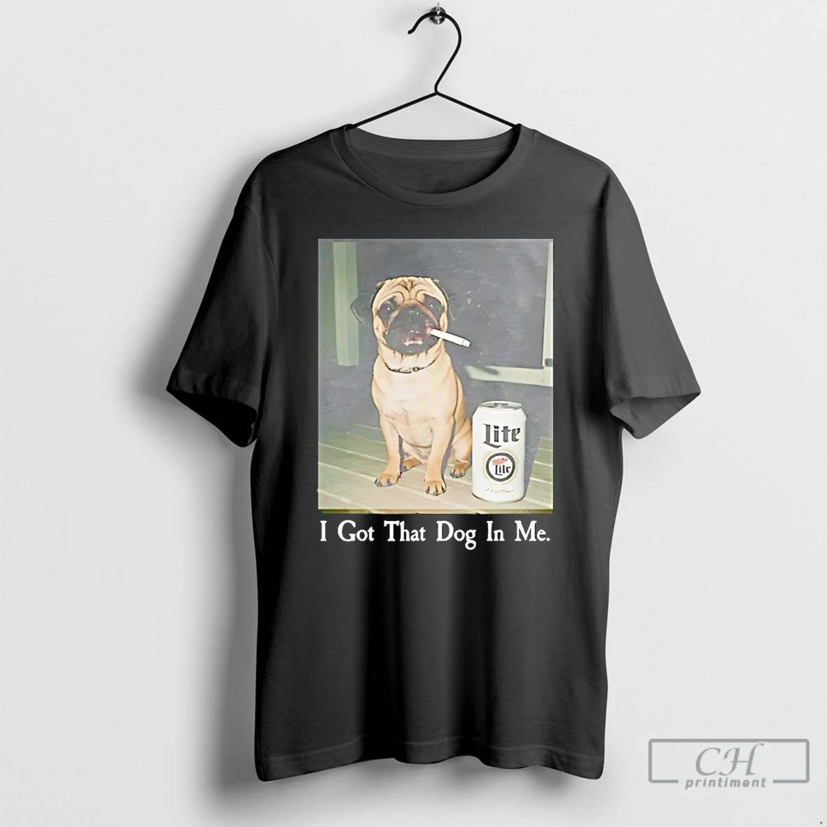Classic Pug Smoking Beer I Got That Dog In Me T-Shirts, Hoodie, Sweatshirt | PopFlextees.com