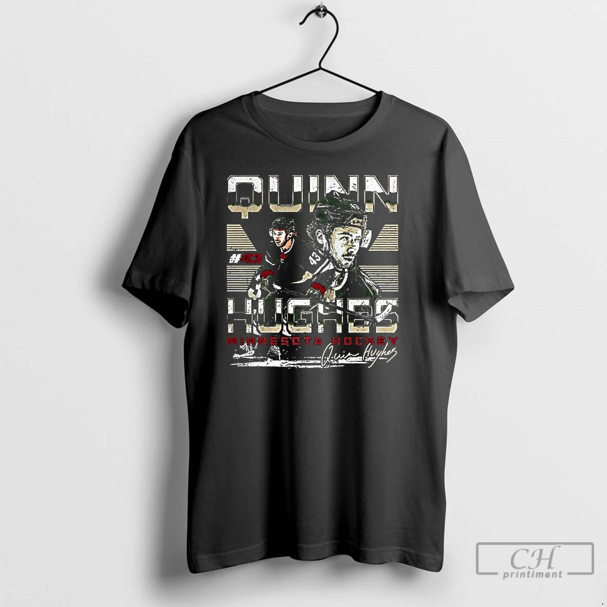 Classic Quinn Hughes Minnesota Wild Nhl Number 43 Dual Signature T-Shirts, Hoodie, Sweatshirt | PopFlextees.com
