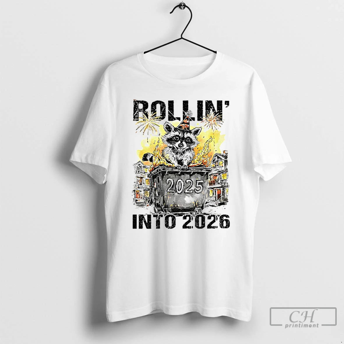 Classic Raccoon Feral Girl Rollin Into 2026 T-Shirts, Hoodie, Sweatshirt | PopFlextees.com