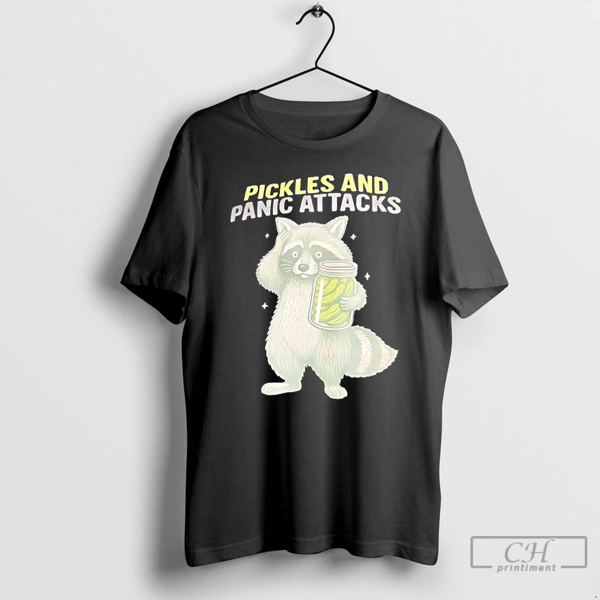 Classic Raccoon Pickles And Panic Attacks T-Shirts, Hoodie, Sweatshirt | PopFlextees.com