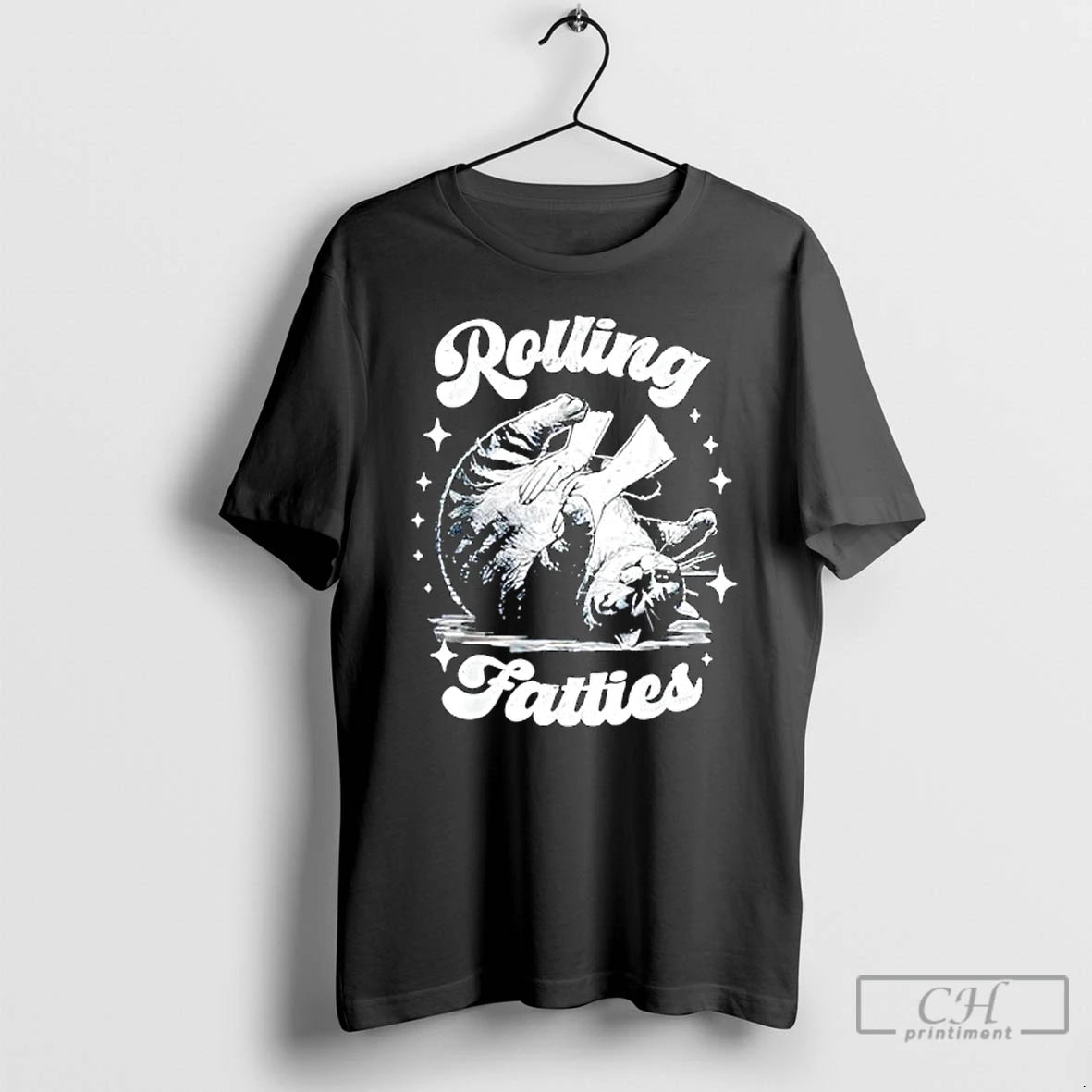 Classic Retro Funny Rolling Fatties Vintage Sarcastic Cat Meme T-Shirts, Hoodie, Sweatshirt | PopFlextees.com