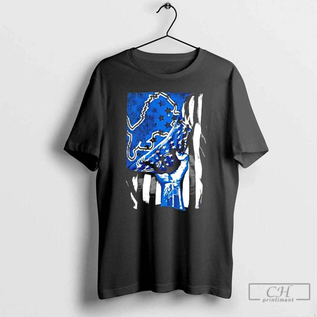 Classic Revealing The Glory Detroit Lions X Usa Flag T-Shirts, Hoodie, Sweatshirt | PopFlextees.com