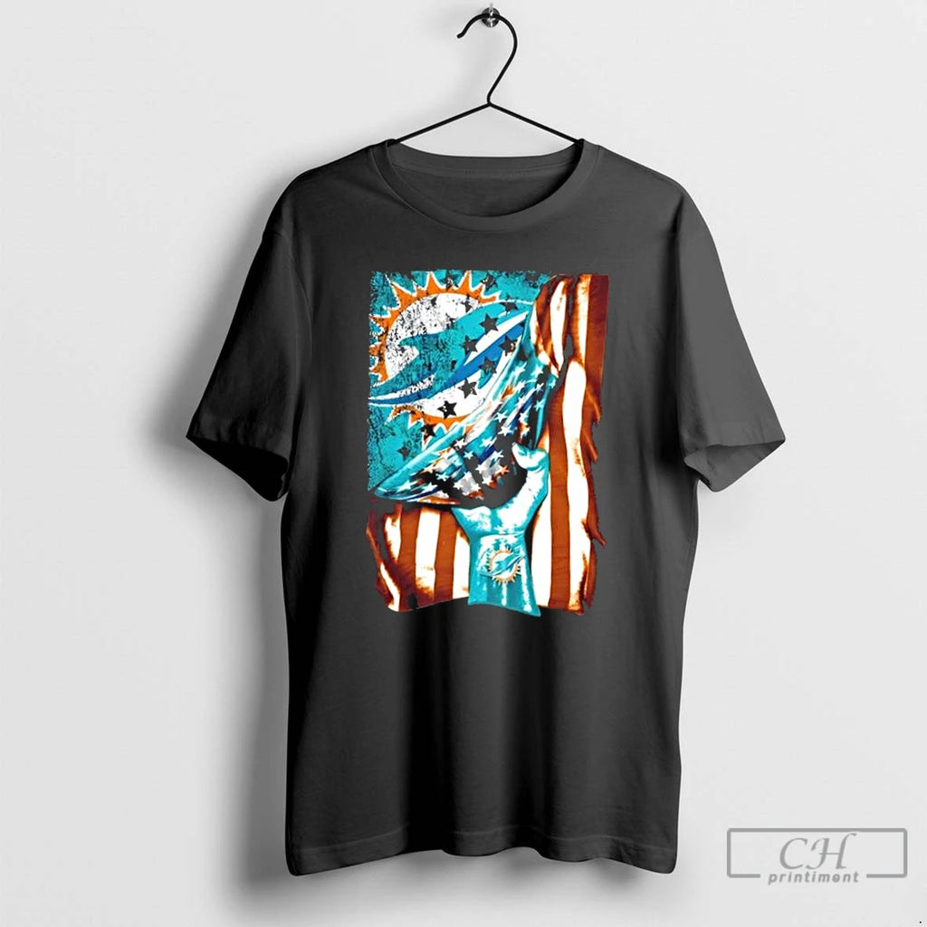 Classic Revealing The Glory Miami Dolphins X Usa Flag T-Shirts, Hoodie, Sweatshirt | PopFlextees.com